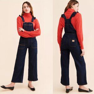 NWT New $215 Anthropologie Seventy + Mochi Elodie Frill Overalls Size 6